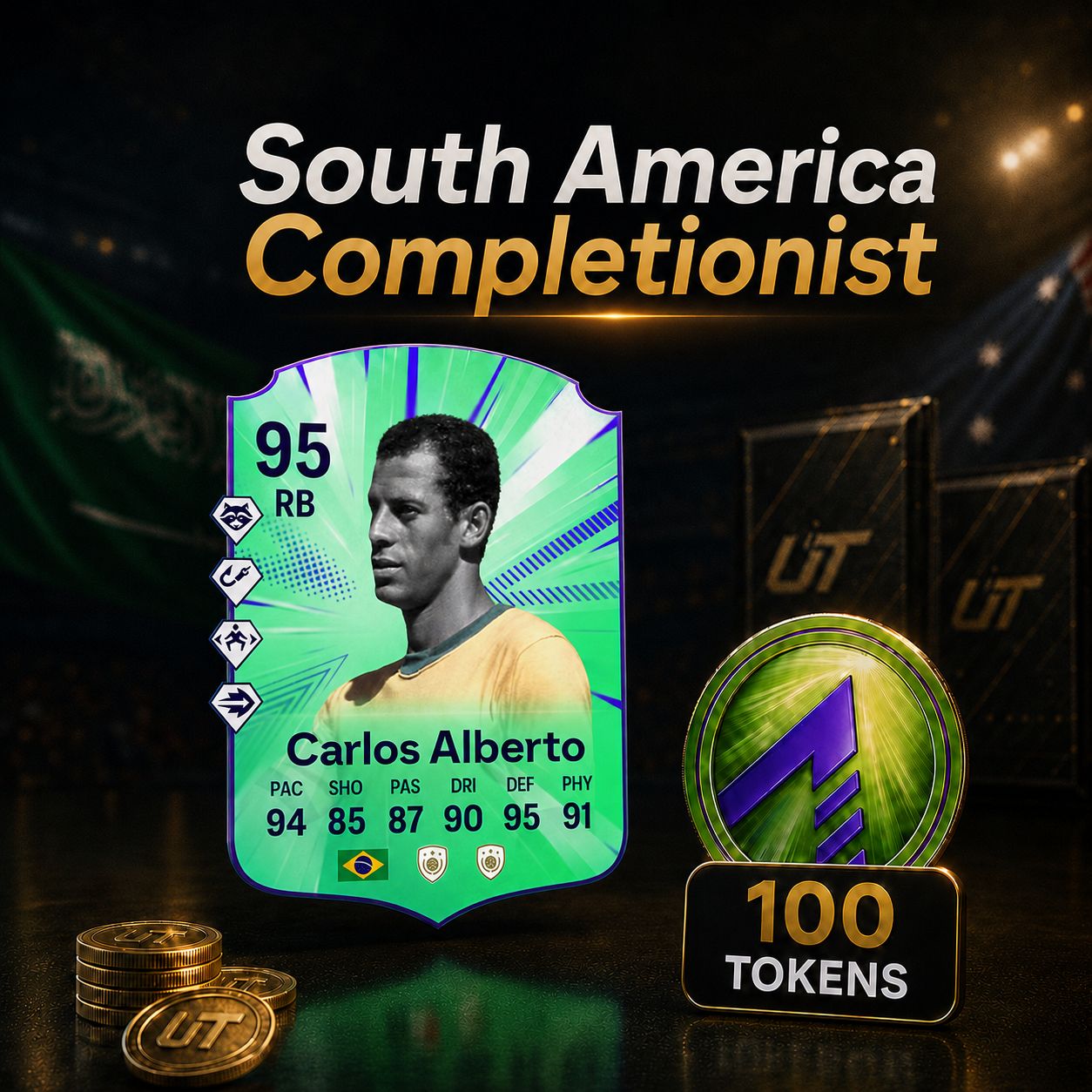 South America Completionist - Carlos Alberto - 100 Tokens